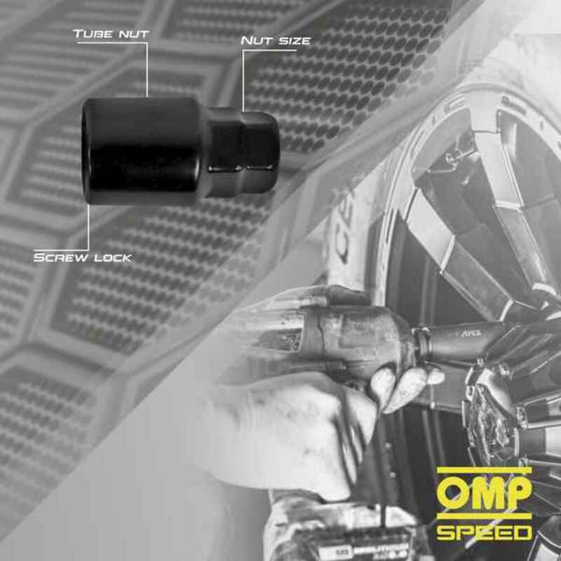 Diebstahlsicherungsschrauben OMP OMPS09861201 M12 x 1,50 4 Stück Schwarz