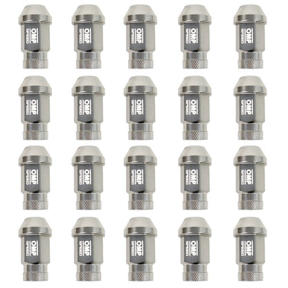 Set Porcas OMP 7075 40 mm M14 x 1,50 20 uds Antracite