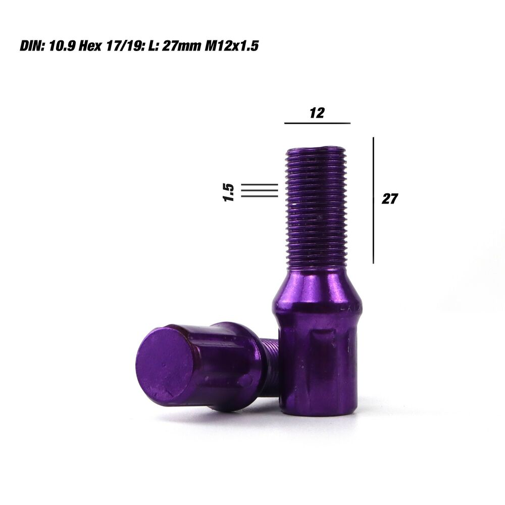 Mutternsatz OMP 27 mm Violett 20 Einheiten M12 x 1,50
